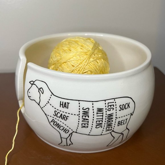 Sheep Parts Yarn Bowl - Picture 6 of 8